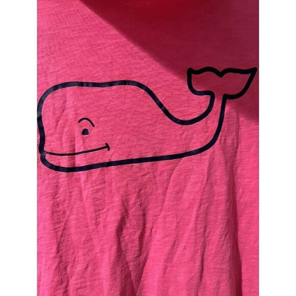 Vineyard Vines Hot Neon Pink Hooded Long Sleeve Light Weight Pullover Size S - Picture 6 of 8